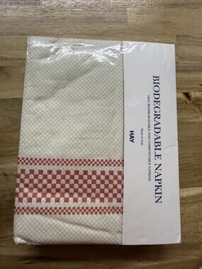 Hay Biodegradable Napkins 12" X 15 3/4" 100% Viscose Cellulose Fibres Lot Of 3